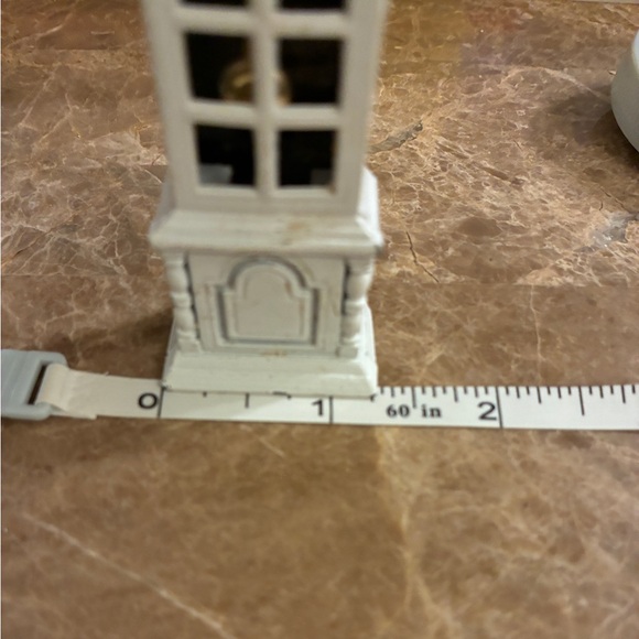 Vintage Die Cast Metal White Grandfather Clock Pencil Sharpener - Picture 12 of 13